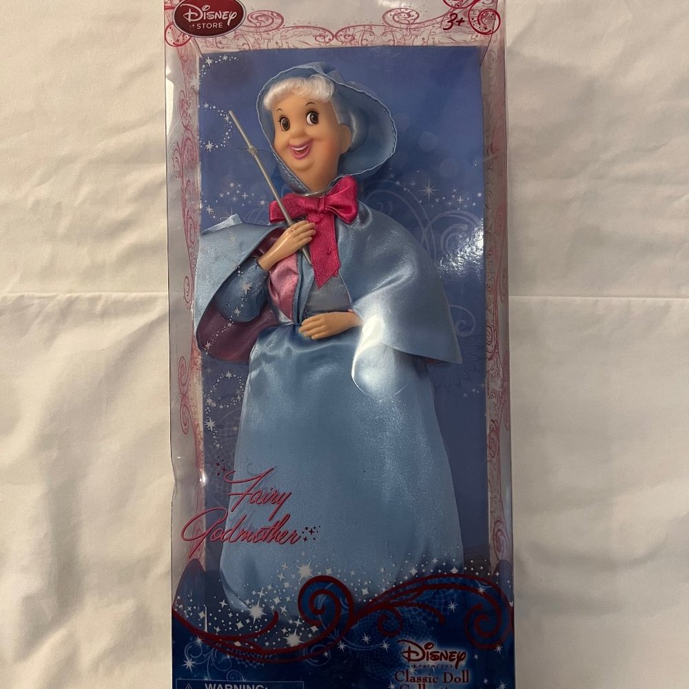 NWT 2012 Disney Store Fairy Godmother 12”mDoll - Cinderella - Retired